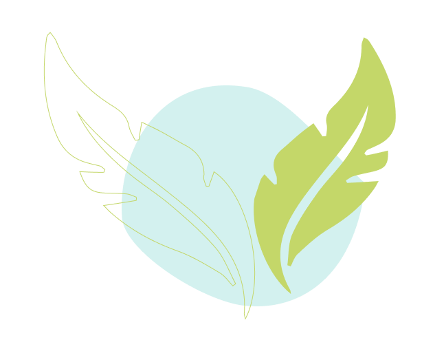 Circle and leaves icon